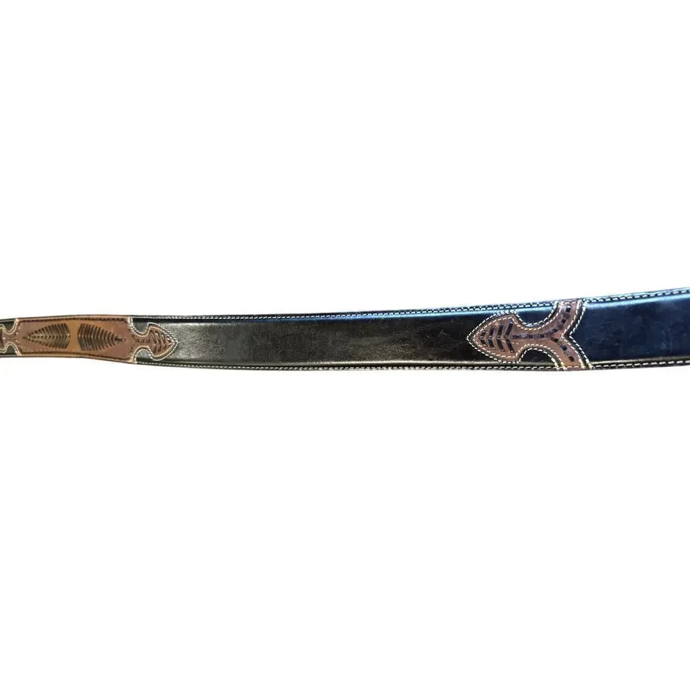 Justin Boots Leather Western Belt Men’s Size 42  C10923 Two-Tone Woven Design